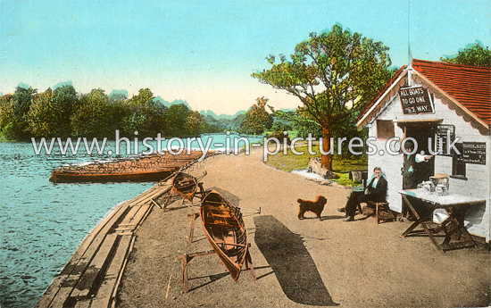 Boat House & Connaught Water, Epping Forest, Essex c.1920